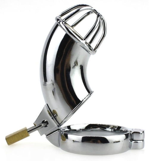 Cage de chasteté en métal LANCELOT 10 x 3.5cm