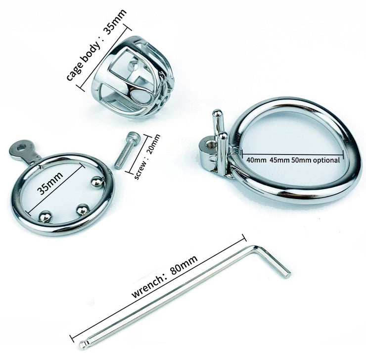 Cage de chasteté en métal Trig Cage 4 x 3.5cm