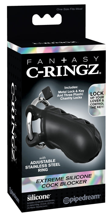 Cage de chasteté en silicone Cock Blocker 9 x 4cm