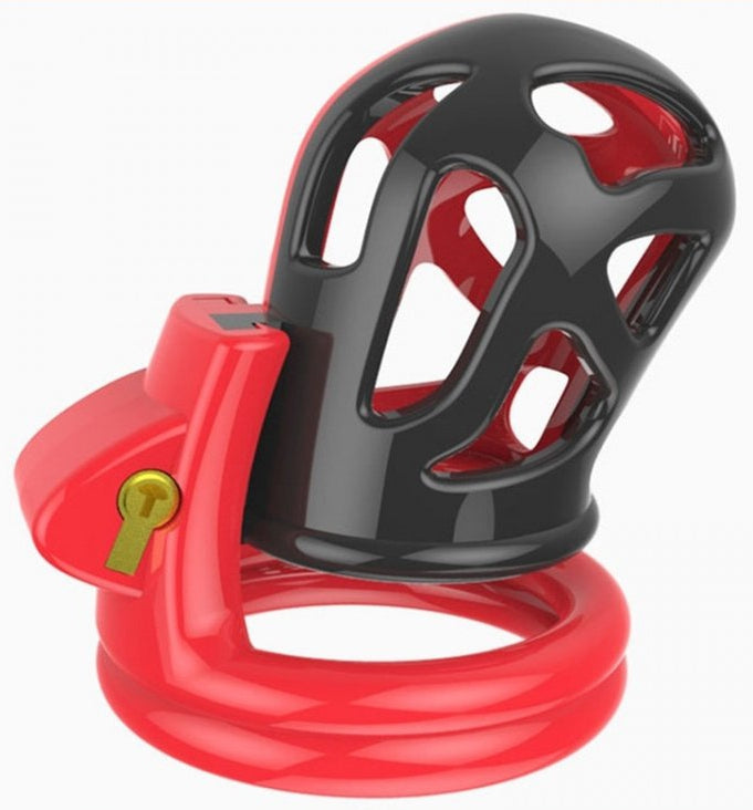Cage de chasteté Joker 7.5 x 3cm Rouge-Noir