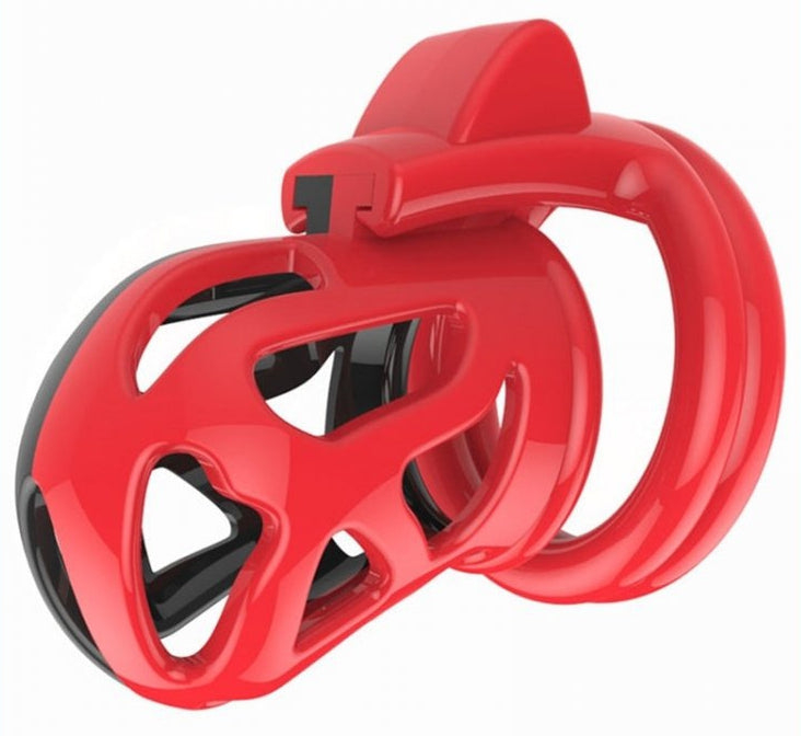 Cage de chasteté Joker 7.5 x 3cm Rouge-Noir