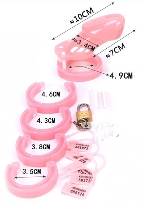 Cage de chasteté Locky 8 x 3.3 cm Rose