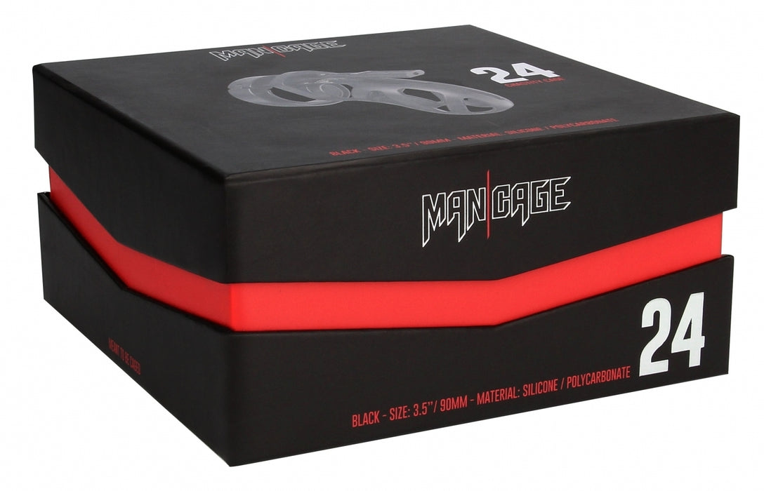 Cage de chasteté ManCage Modèle 24 - 9 x 3.5cm Noire