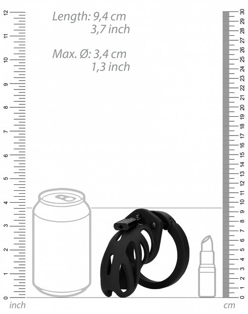 Cage de chasteté ManCage Modèle 24 - 9 x 3.5cm Noire