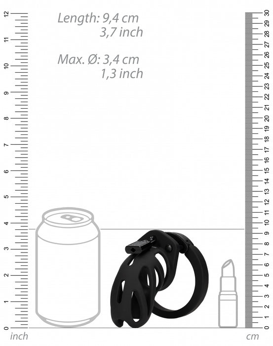 Cage de chasteté ManCage Modèle 24 - 9 x 3.5cm Noire