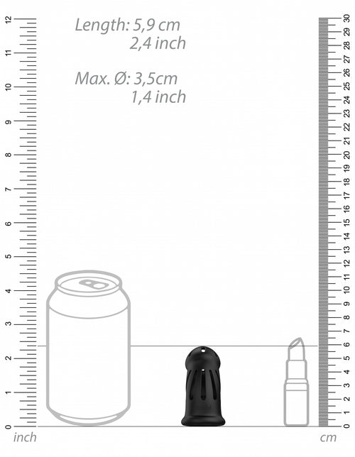 Cage de chasteté ManCage Modèle 27 - 9.6 x 3.5cm Noire