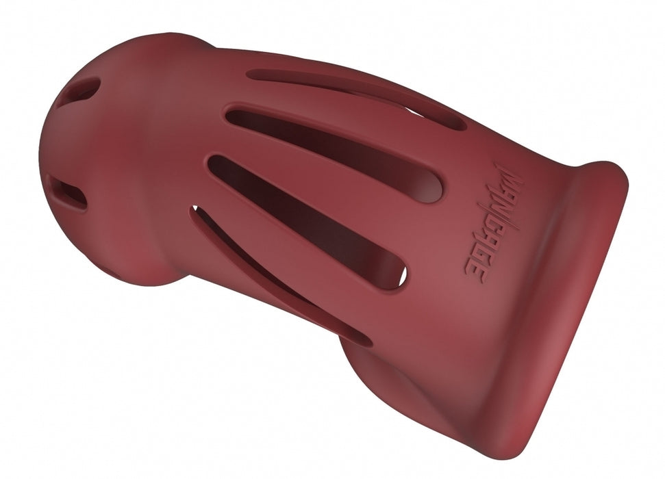 Cage de chasteté ManCage Modèle 28 - 9.5 x 3.5cm Rouge
