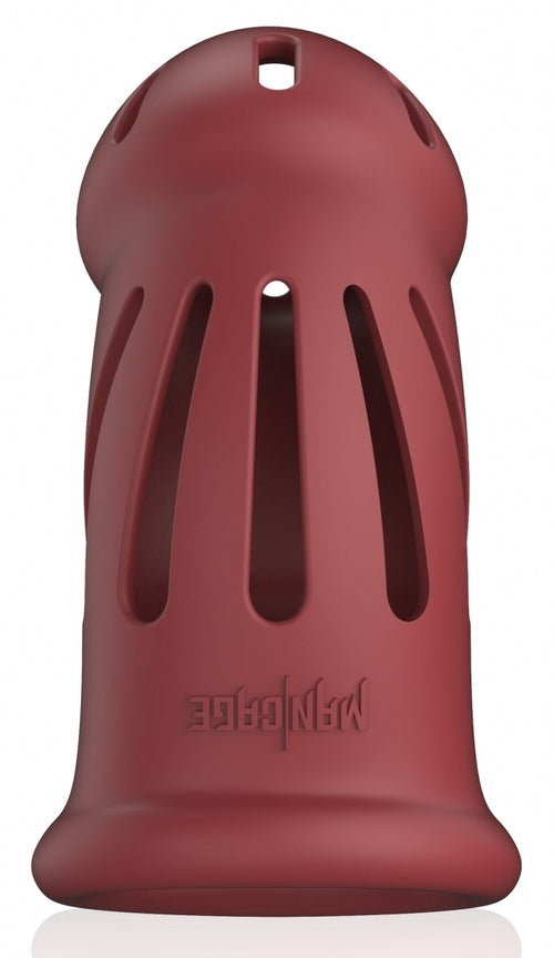 Cage de chasteté ManCage Modèle 28 - 9.5 x 3.5cm Rouge
