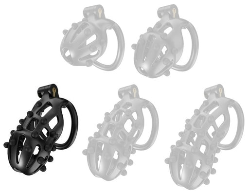Cage de chasteté Point Up L Noire 10 x 4cm