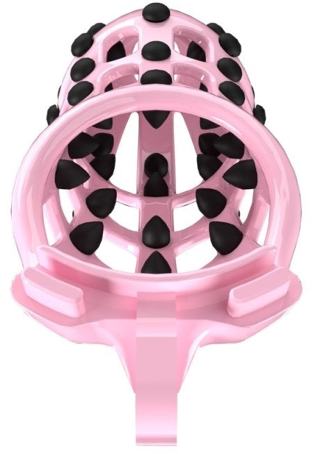 Cage de chasteté Point Up L Rose 10 x 4cm