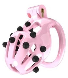 Cage de chasteté Point Up M Rose 8 x 3.7cm