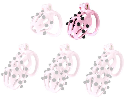 Cage de chasteté Point Up M Rose 8 x 3.7cm
