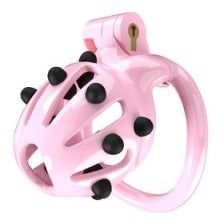 Cage de chasteté Point Up S Rose 6 x 3.5 cm