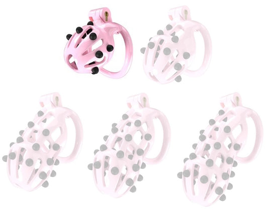 Cage de chasteté Point Up S Rose 6 x 3.5 cm