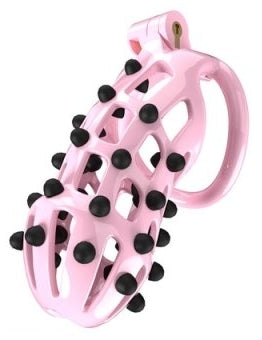 Cage de chasteté Point Up XXL Rose 12 x 4cm