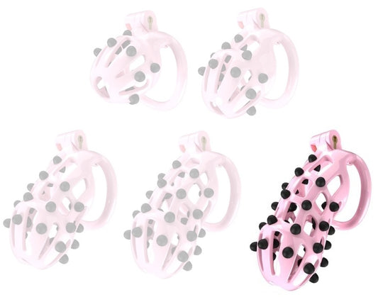 Cage de chasteté Point Up XXL Rose 12 x 4cm