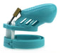 Cage de chasteté Silicone 7 x 3.3 cm Bleu