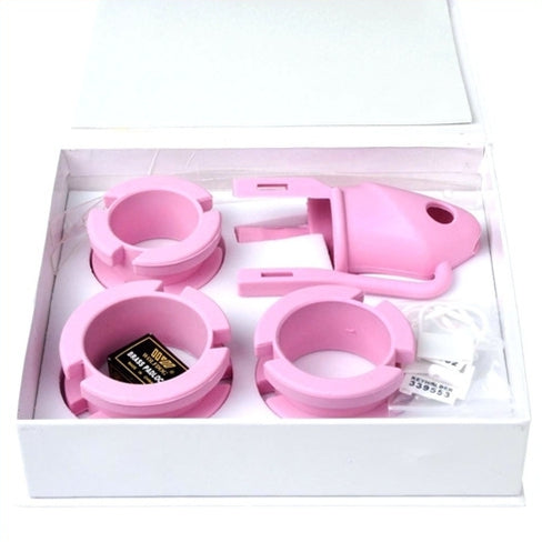 Cage de chasteté silicone Birdlocked 11 x 3.2 cm Rose