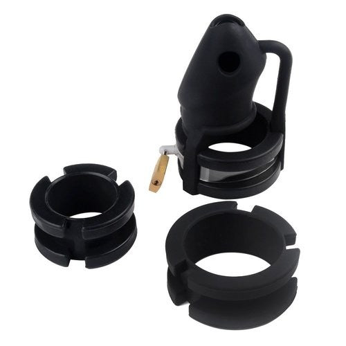 Cage de chasteté silicone Birdlocked 11 x 3.2cm Noire