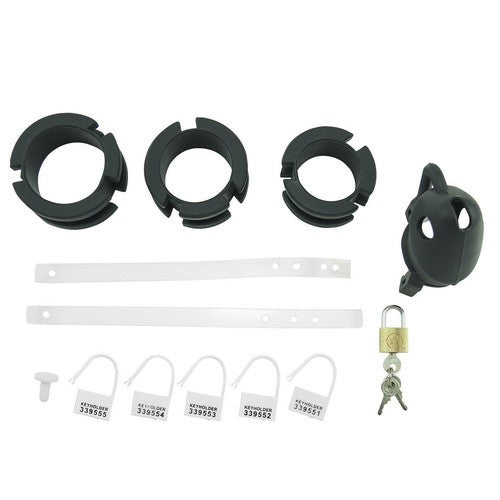 Cage de chasteté silicone Birdlocked 11 x 3.2cm Noire