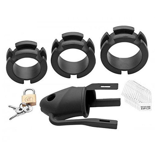 Cage de chasteté silicone Birdlocked 11 x 3.2cm Noire