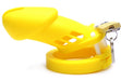 Cage de chasteté Silicone Bran 9 x 3cm Jaune