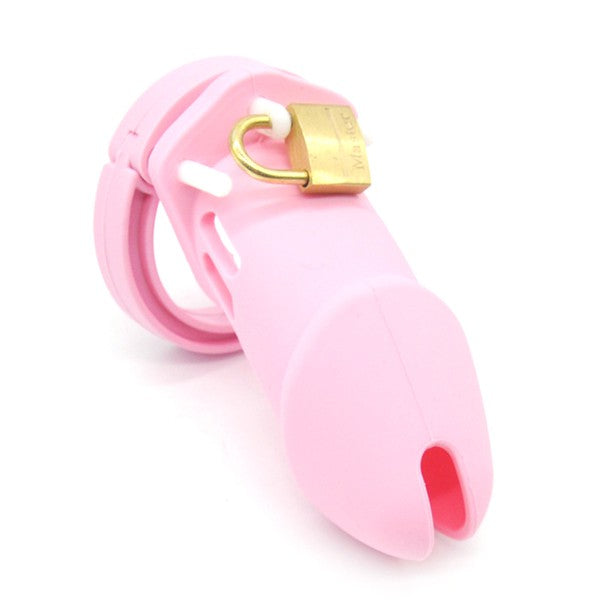 Cage de chasteté Silicone BRAN 9 x 3cm Rose