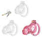 Cage de Chasteté Silicone LOCK HOLE L 8.5 x 4cm Rose