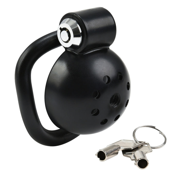 Cage Round Lock 4 x 3.5 cm Noire
