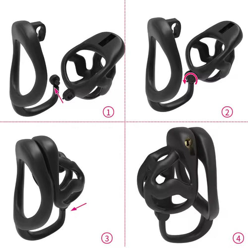 Cage SplitLock Noire M 5 x 3.5cm