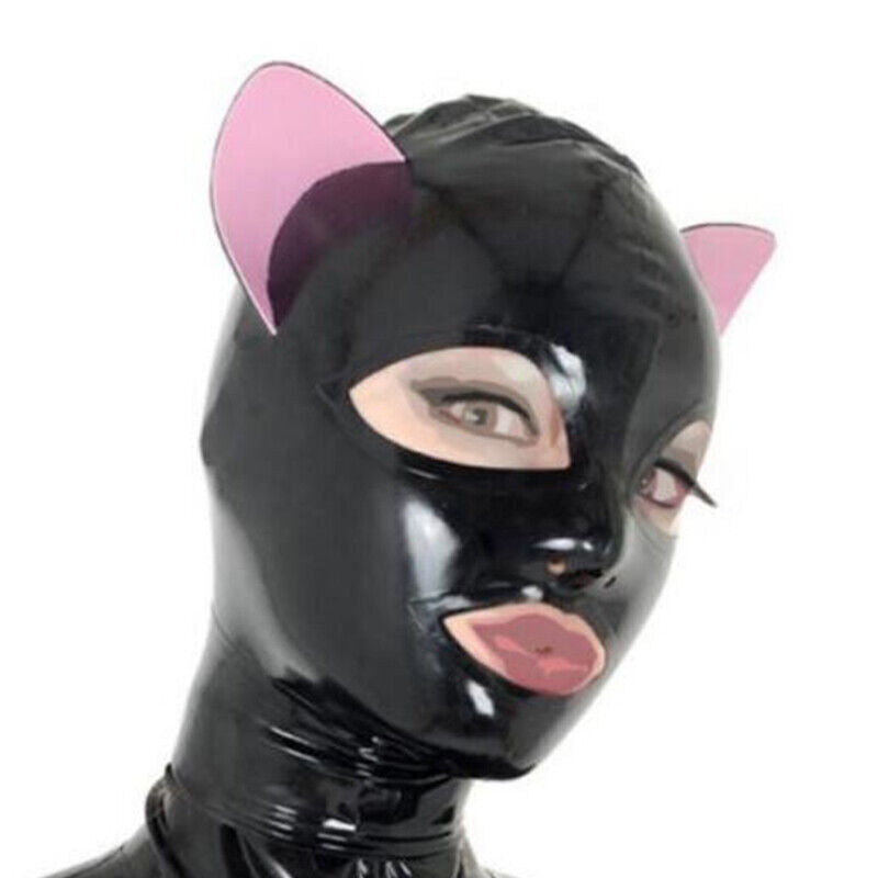 Cagoule Cat Fetish Noir-Rose