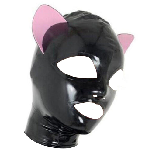 Cagoule Cat Fetish Noir-Rose