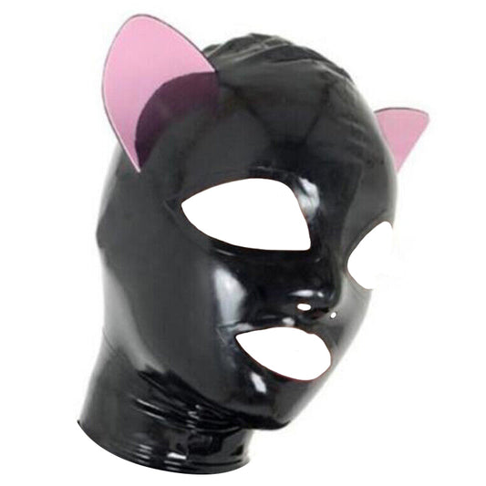 Cagoule Cat Fetish Noir-Rose