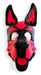 Cagoule Puppy Hood Noire et Rouge