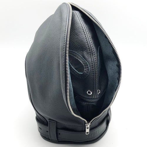 Cagoule sensorielle en cuir