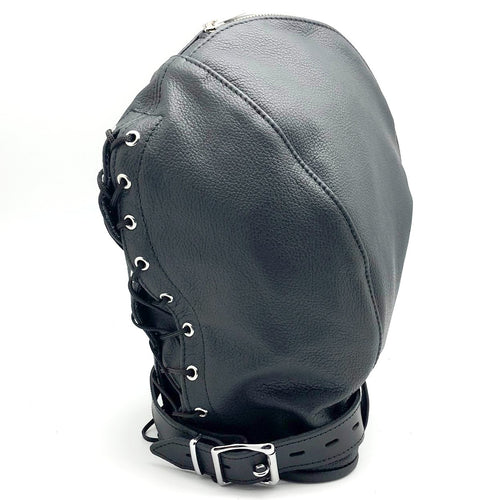 Cagoule sensorielle en cuir