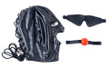 Cagoule SM avec Bâillon et masque Subfull Noire