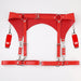 Ceinture Porte-Jarretelles et Menottes Rouge