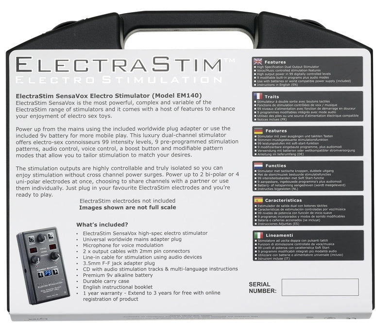 Centrale Électro-stimulation Sensavox Em140 ElectraStim