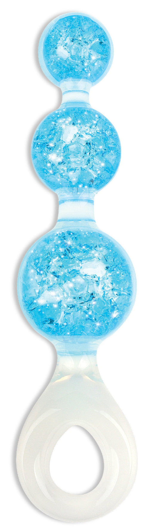 Chapelet anal Crystaltrio Bleu 14 x 4.5cm