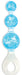 Chapelet anal Crystaltrio Bleu 14 x 4.5cm