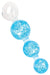 Chapelet anal Crystaltrio Bleu 14 x 4.5cm
