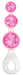 Chapelet anal Crystaltrio rose 14 x 4.5cm
