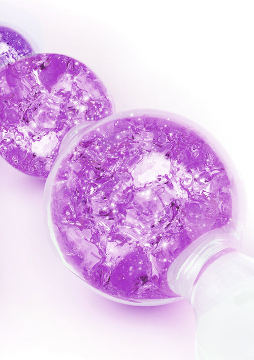 Chapelet anal Crystaltrio Violet 14 x 4.5cm
