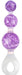 Chapelet anal Crystaltrio Violet 14 x 4.5cm