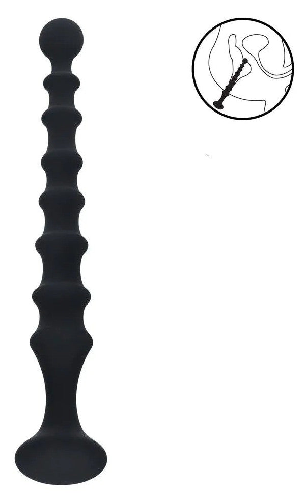 Chapelet anal Long Ribbed 23 x 3.1cm