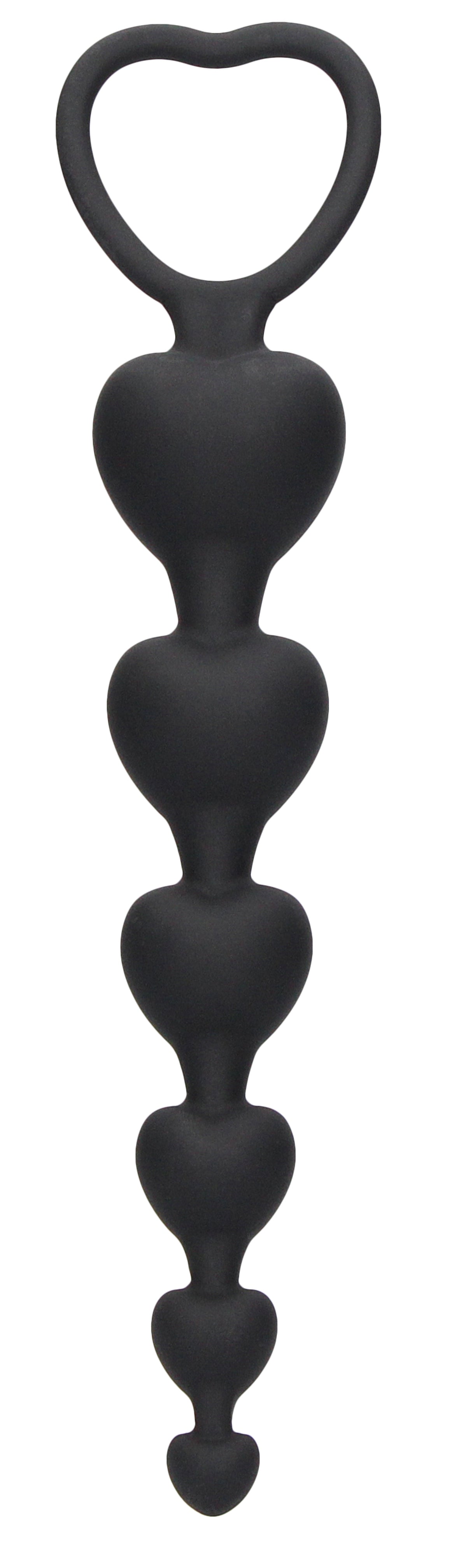 Chapelet silicone Anal Heart 15 x 3.2cm
