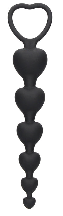Chapelet silicone Anal Heart 15 x 3.2cm