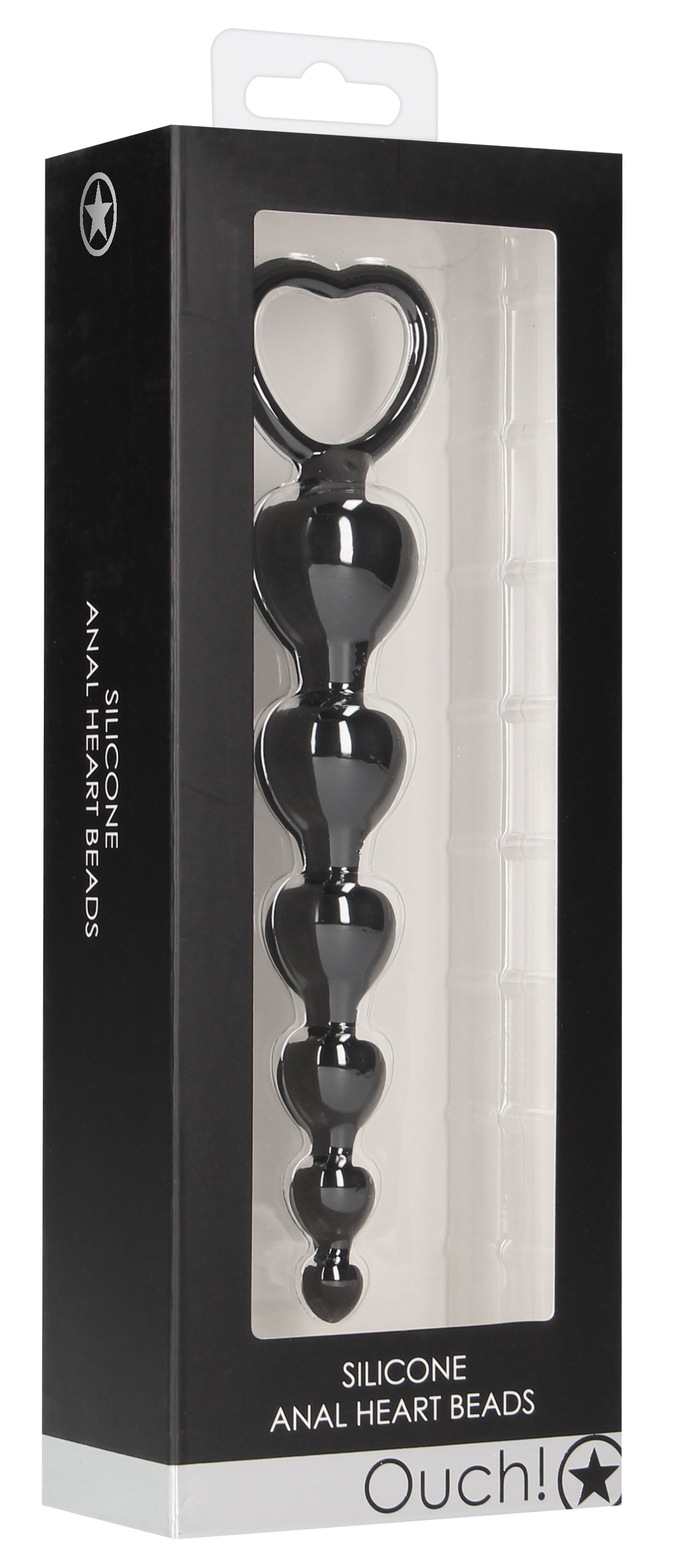 Chapelet silicone Anal Heart 15 x 3.2cm