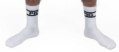 Chaussettes blanches PIG x 2 Paires
